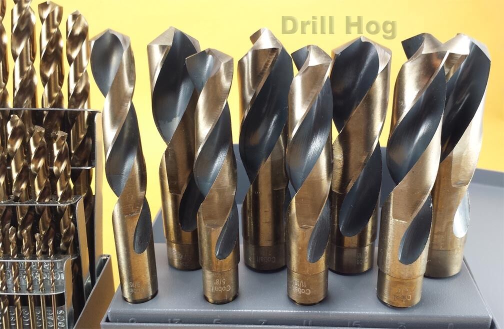 Drill Hog® 37 Pc Cobalt M42 Drill Bit Set Index M35 1/16-1" Lifetime Warranty