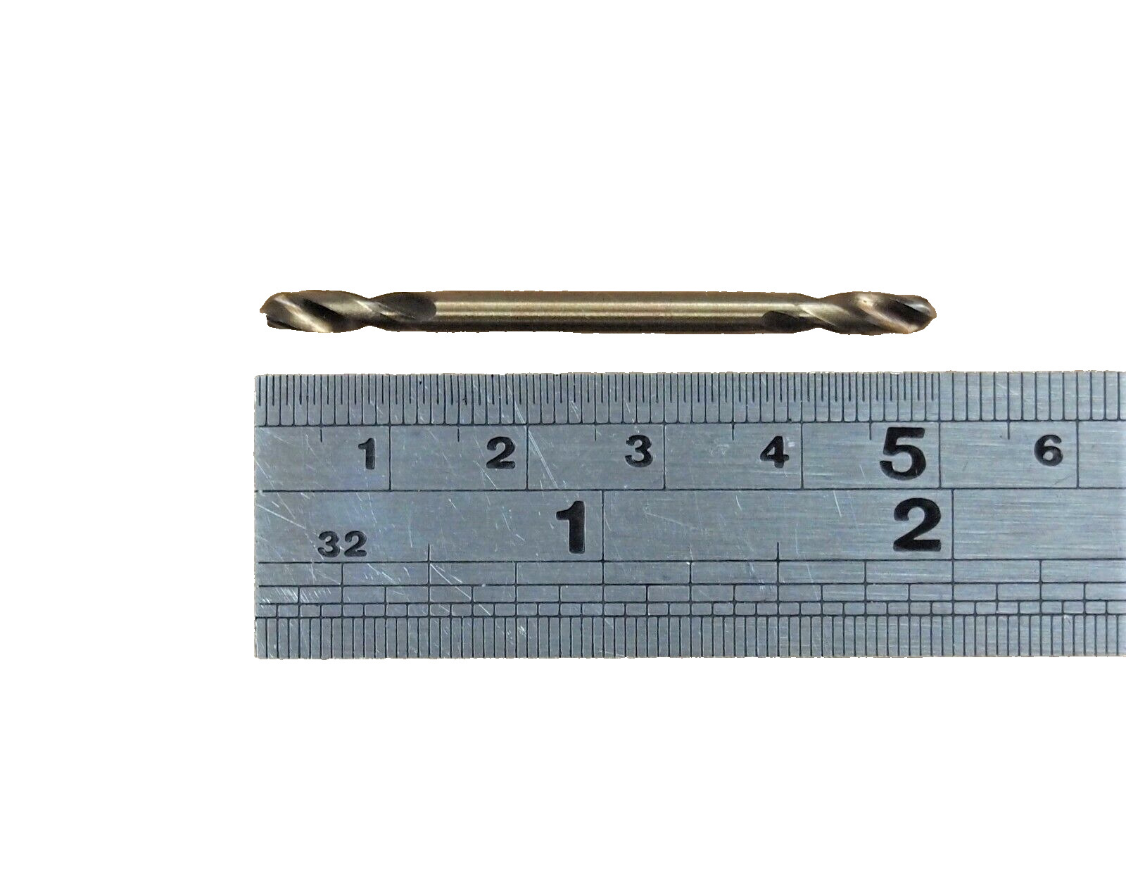 Lot of (100) 1/8" HSS Double End Drill Bits Full Grounded Titanium 500555A