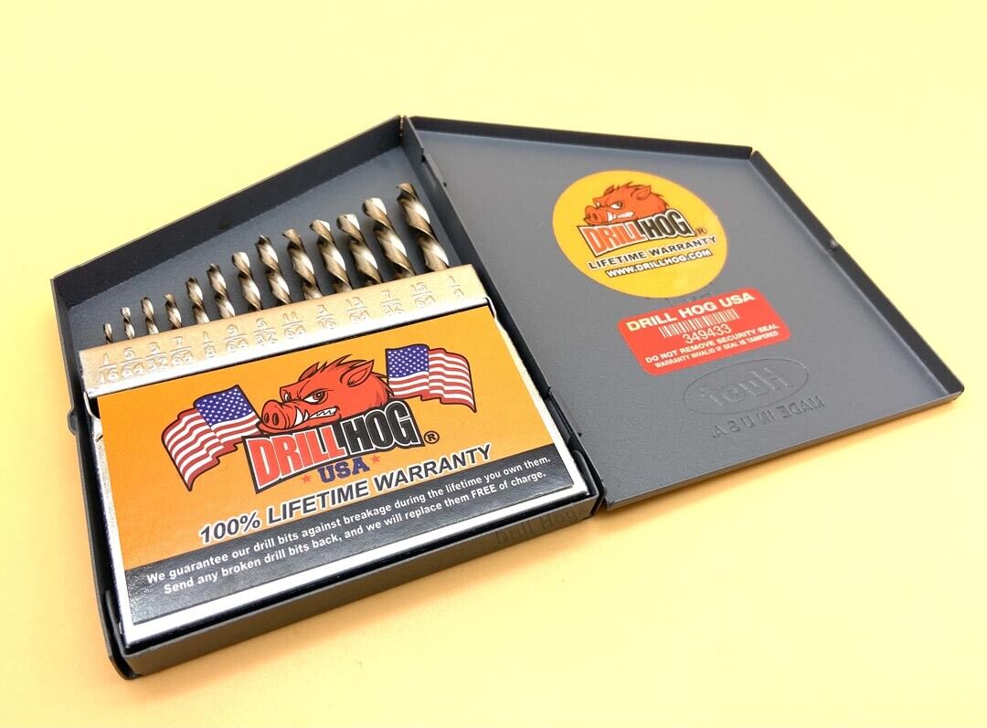 Drill Hog® Niobium Left Hand Drill Bit Set Screw Extractor Lifetime Warranty