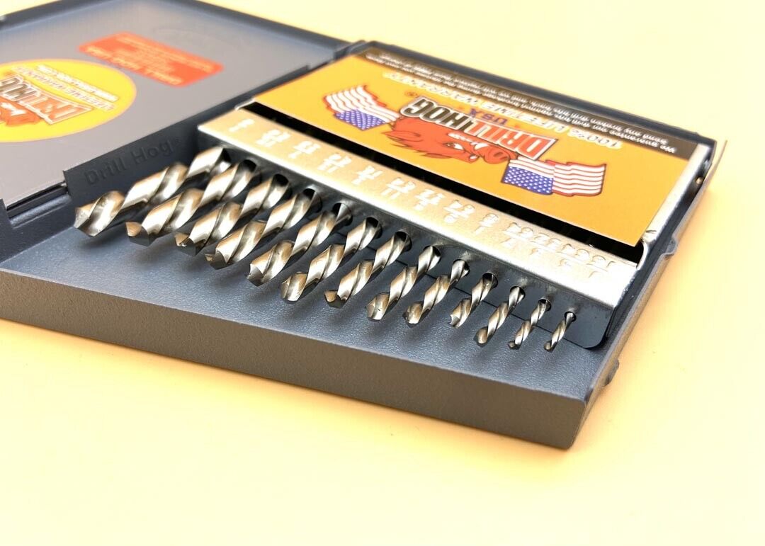 Drill Hog® Niobium Left Hand Drill Bit Set Screw Extractor Lifetime Warranty 