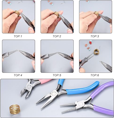 3 Piece Jewelry Making Pliers Set for Wire Crafts