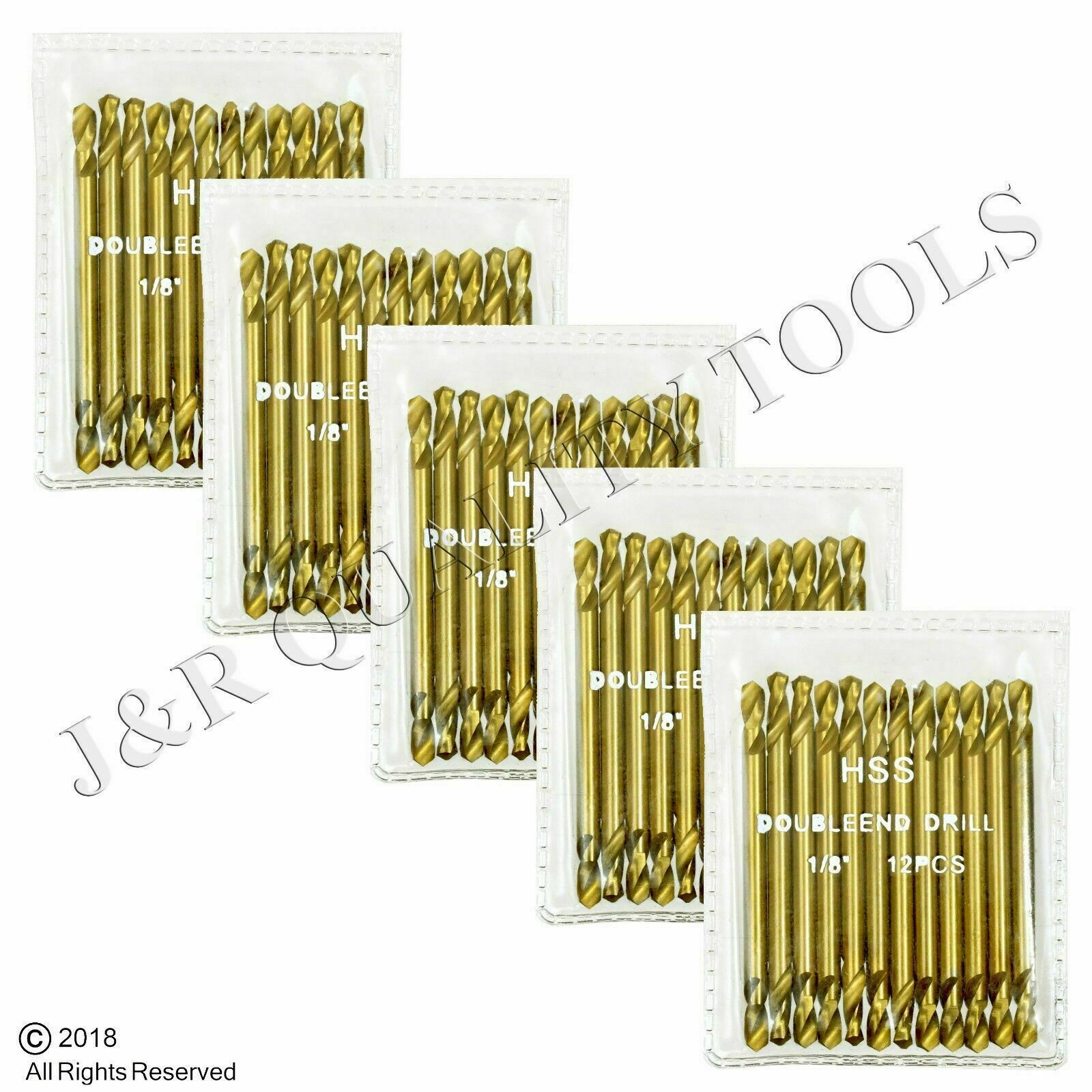 60 1/8" TITANIUM DRILL BITS DOUBLE END VCT Tools