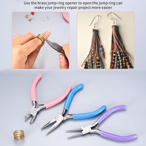 3 Piece Jewelry Making Pliers Set for Wire Crafts