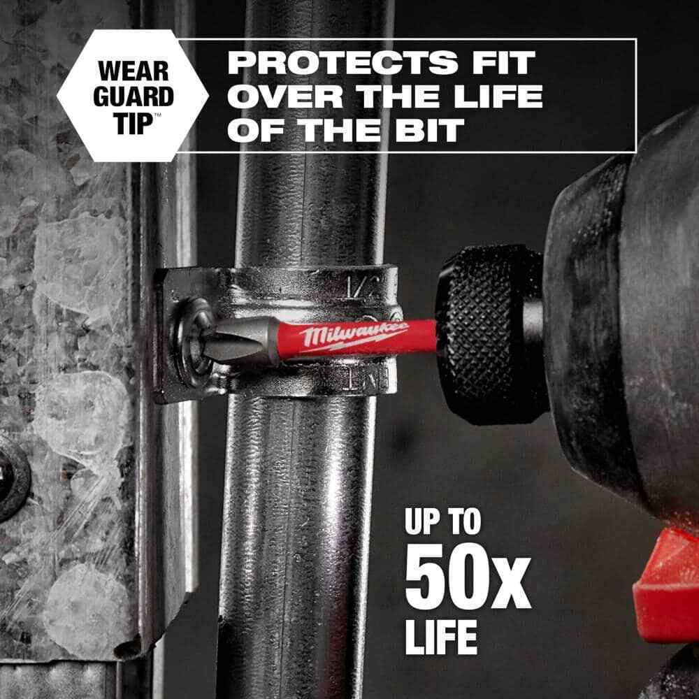 SHOCKWAVE Impact Duty Alloy Steel Magnetic Attachment & PH2 Bit Set (3-Piece)