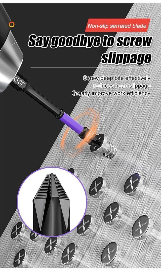 Upgraded High Hardness and Strong Magnetic Bit, Anti-shock Magnetic Non-slip Bit