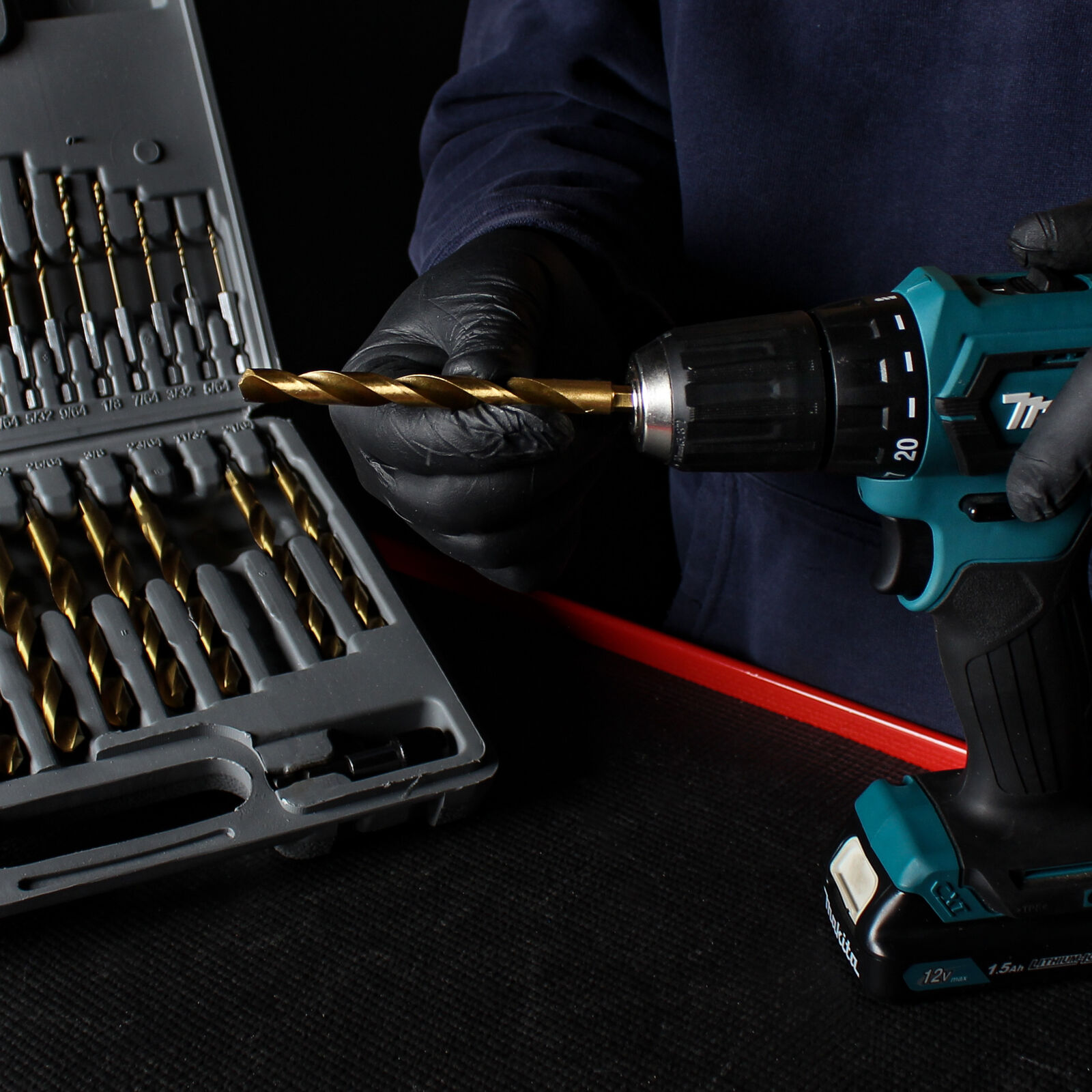 ABN 1/4in Hex Shank Drill Bit Set 30pc Quick Change Titanium Twist Drill Bit Set
