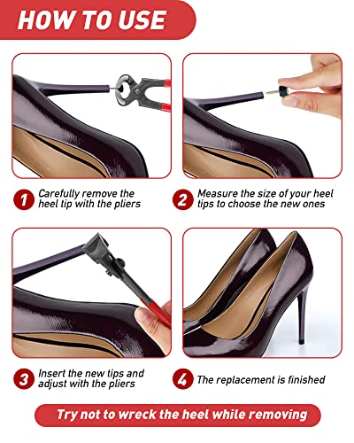 24 Pairs High Heel Replacement Tips Repair Kit