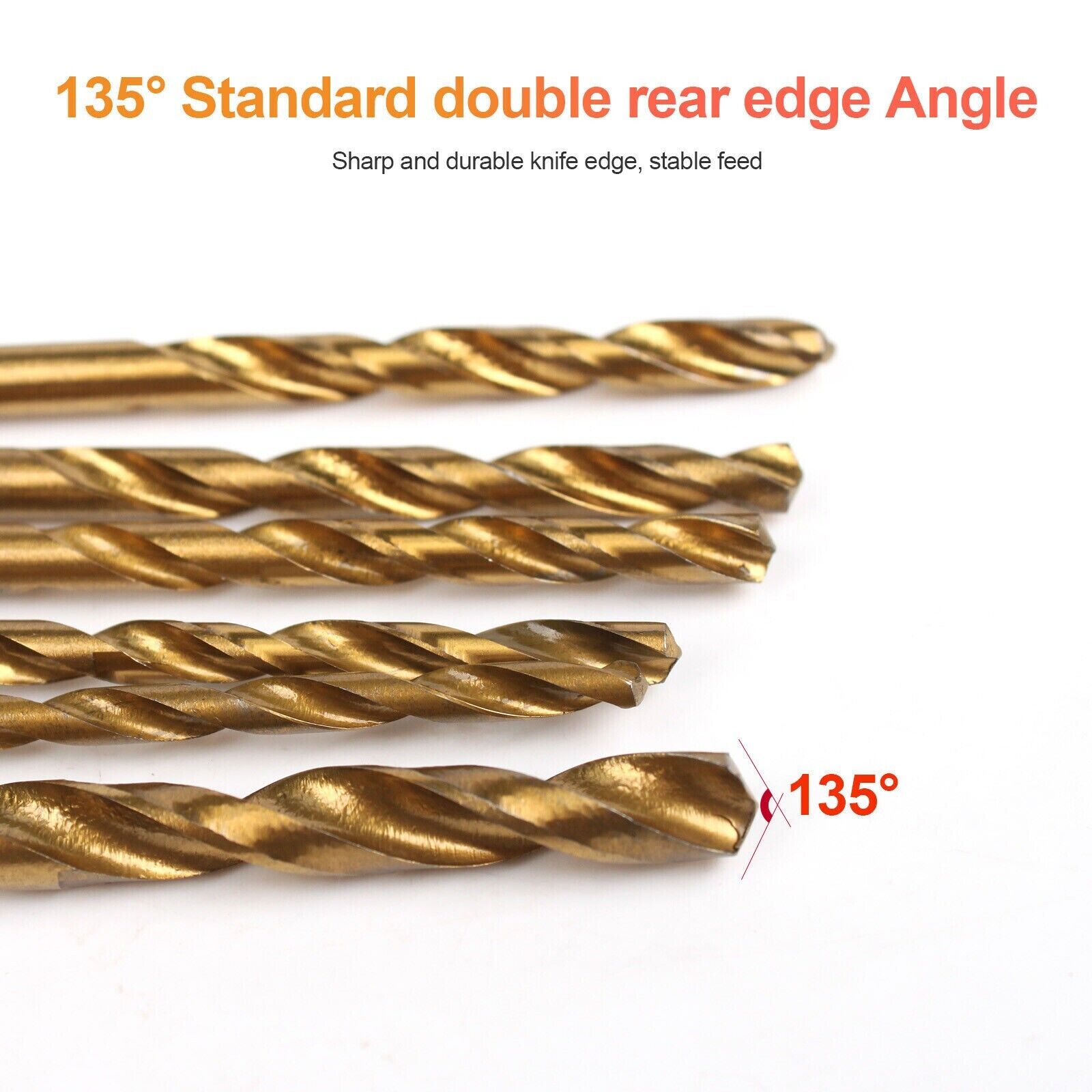 32PCS Drill Bit Set Titanium Coated HSS High Speed Steel Hex Shank Quick Change