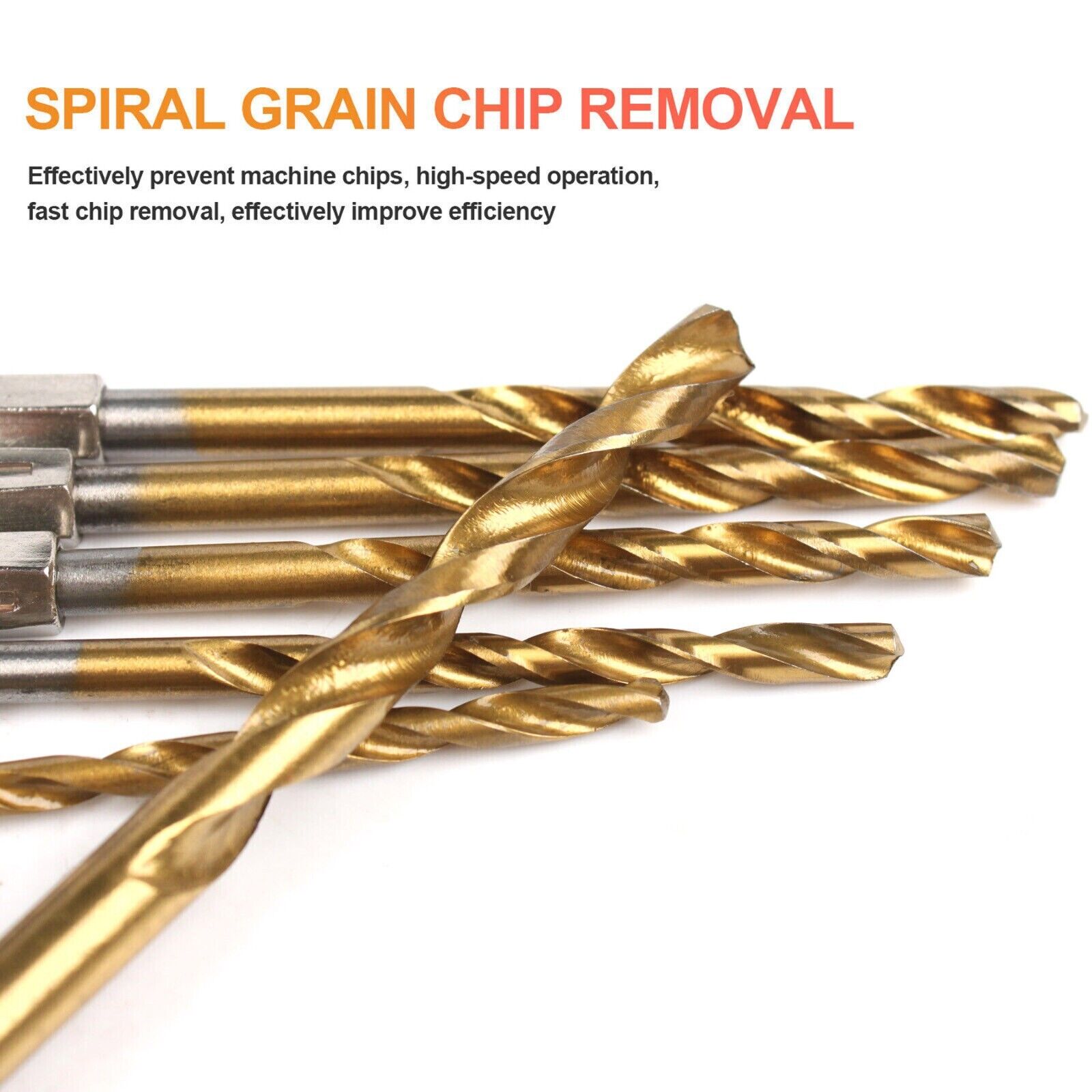 32PCS Drill Bit Set Titanium Coated HSS High Speed Steel Hex Shank Quick Change