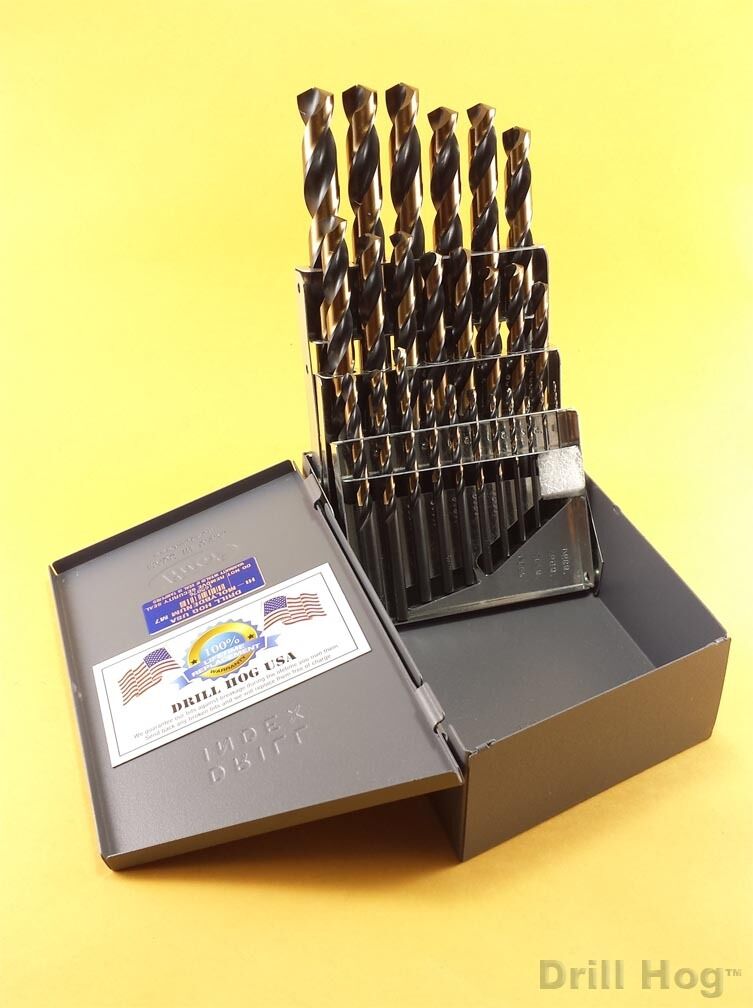 Drill Hog® 25 Pc Metric Drill Bit Set HI-Molybdenum M7 MM 100% Lifetime Warranty