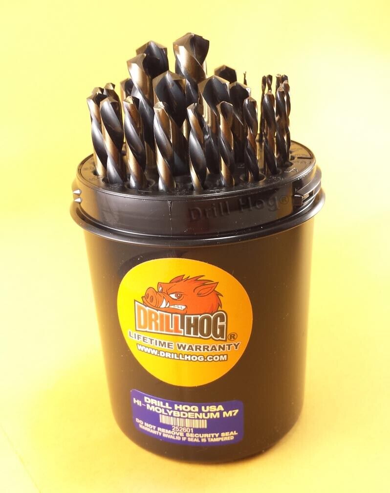 29 Pc Left Hand Drill Bits Drill Bit Set Handed Drill Hog® Lifetime Warranty 