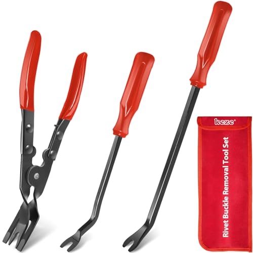 3 Pc Auto Clip Pliers Set with Rivet Remover