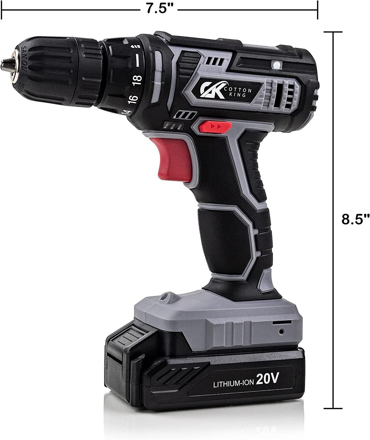 Cordless Drill Driver Kit, 20V MAX ELECTRIC SCREWDRIVER Compact Drill 13pcs Set