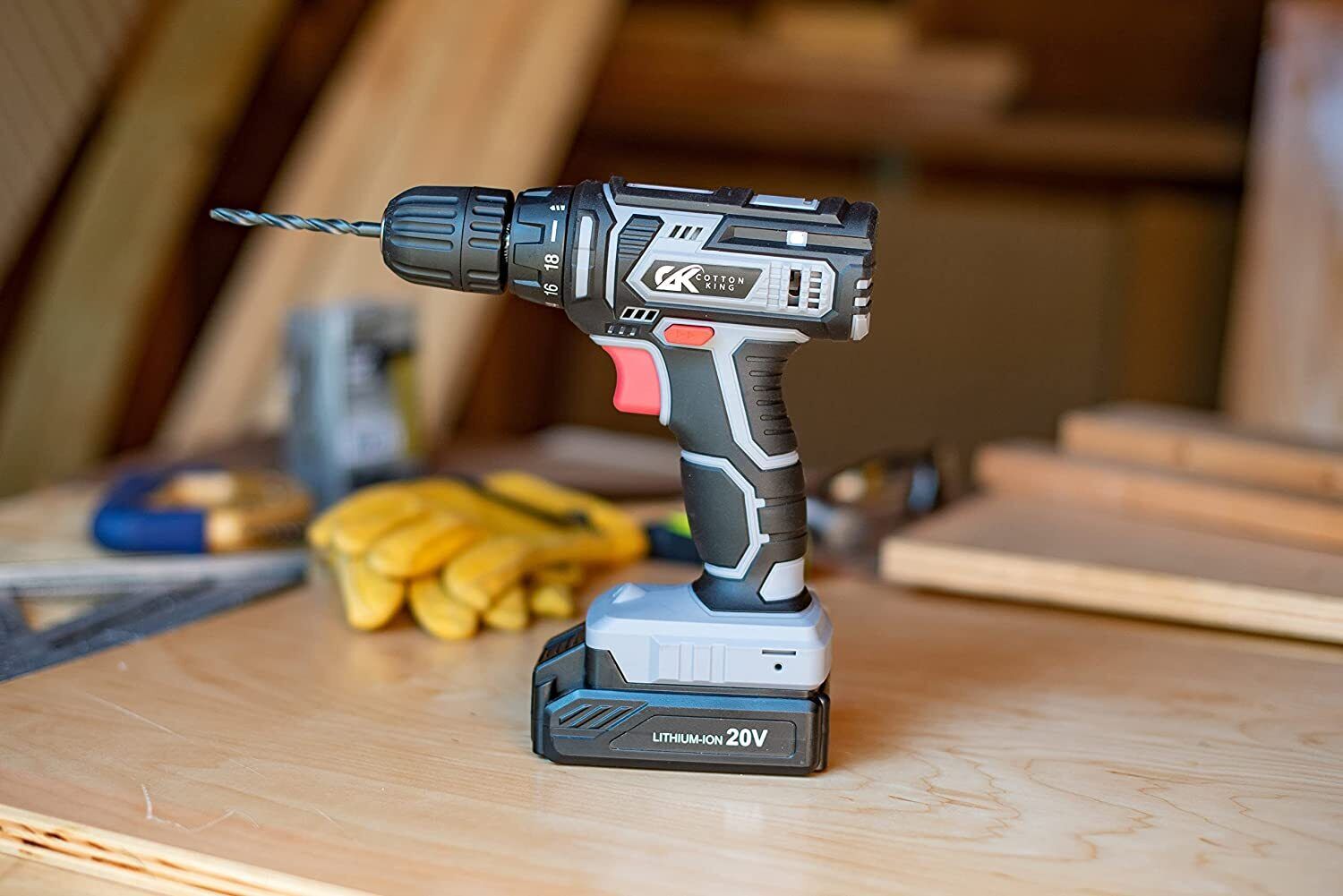 Cordless Drill Driver Kit, 20V MAX ELECTRIC SCREWDRIVER Compact Drill 13pcs Set