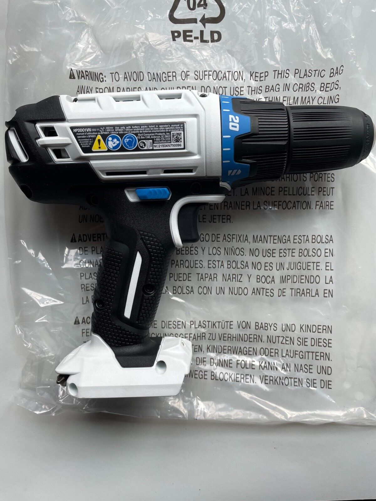 20v Hart 1/2" Drill Driver TOOL ONLY - New