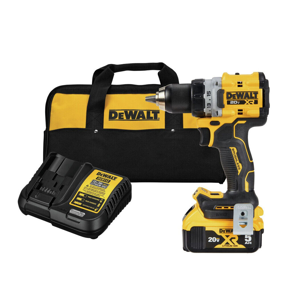 DeWalt DCD800P1 20V MAX XR BL Li-Ion 1/2" Drill Driver Kit (5 Ah) New