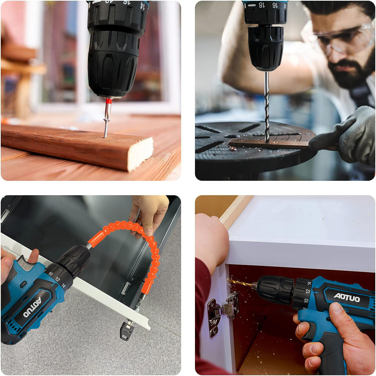 HBN Cordless Drill Set, 21V Lithium Ion Power Drill with 1 Battery and Charger