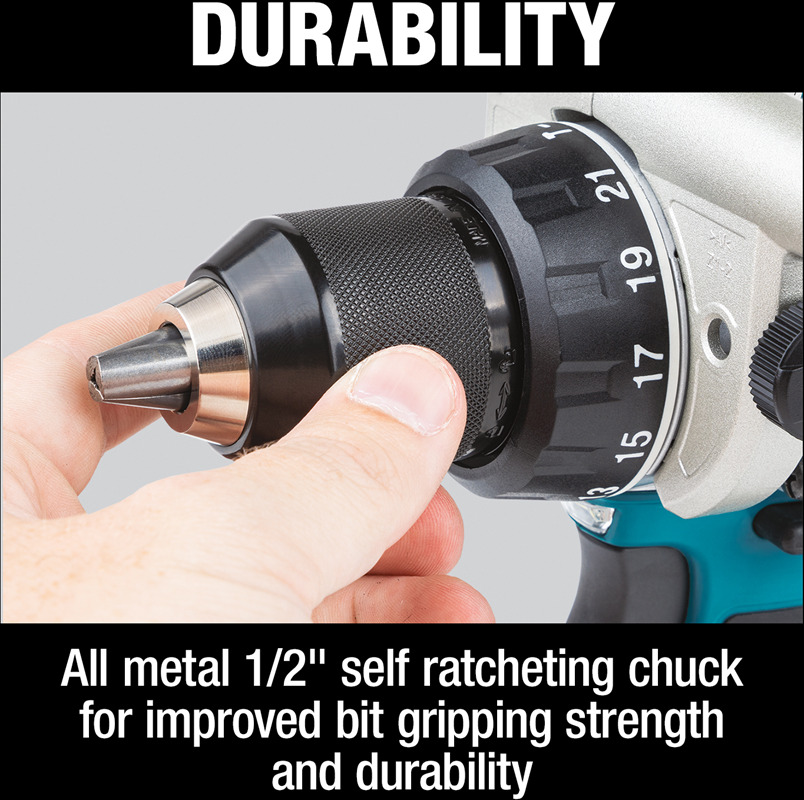 Makita XPH14Z 18V LXT Li‑Ion Brushless 1/2" Hammer Driver Drill (Tool Only) 