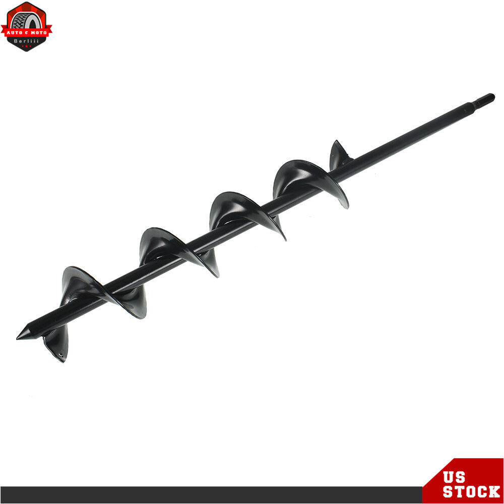 Auger Drill Bit 3" × 24" Garden Plant Flower Bulb Rapid Planter Spiral