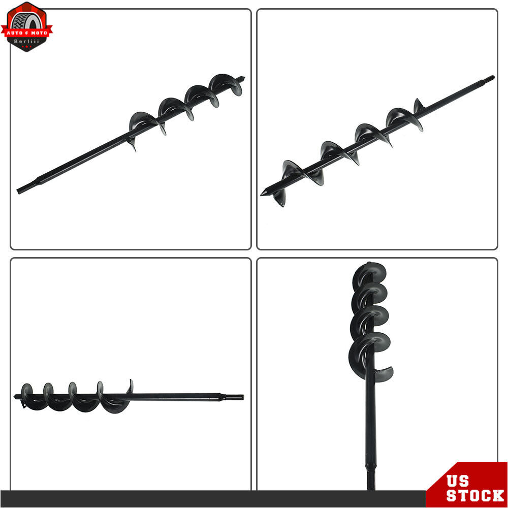 Auger Drill Bit 3" × 24" Garden Plant Flower Bulb Rapid Planter Spiral