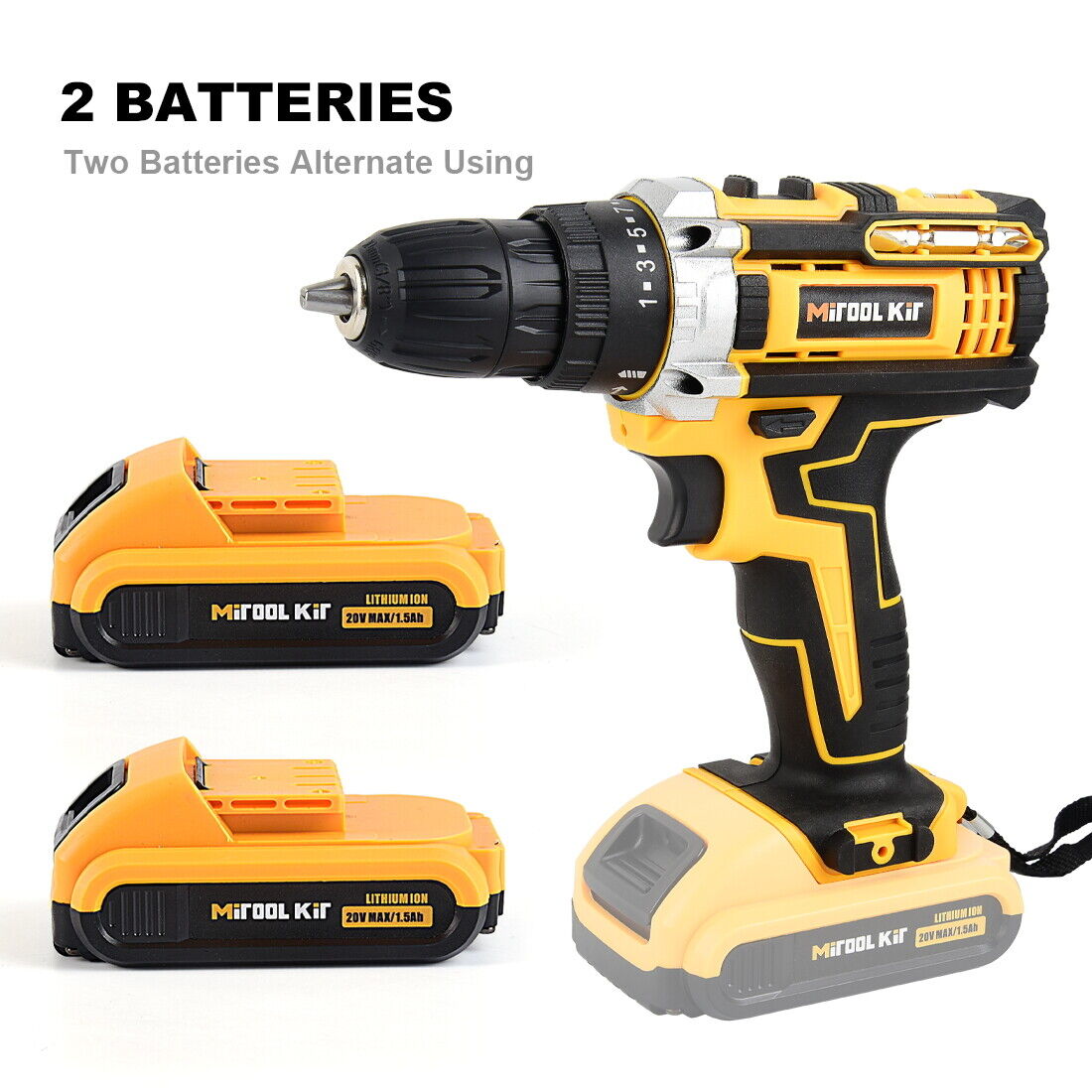 Electric Drill Power Tool Cordless Screwdriver Power Tools Drill Set W/ Battery