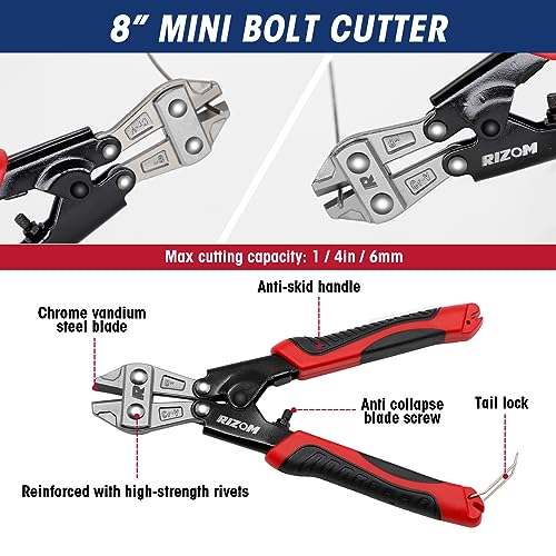 3-Piece Bolt Cutter Pliers Set with Carrying Bag
