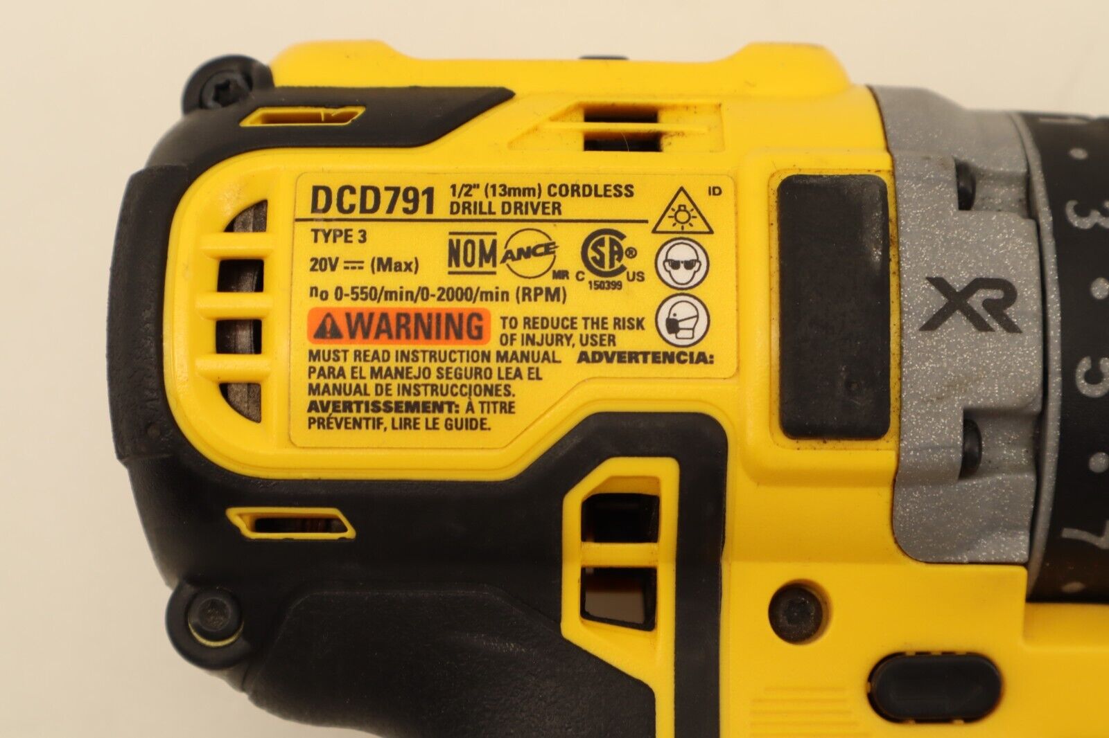 DeWalt DCD791 20V MAX XR Brushless 1/2" Drill/Driver Tool Only
