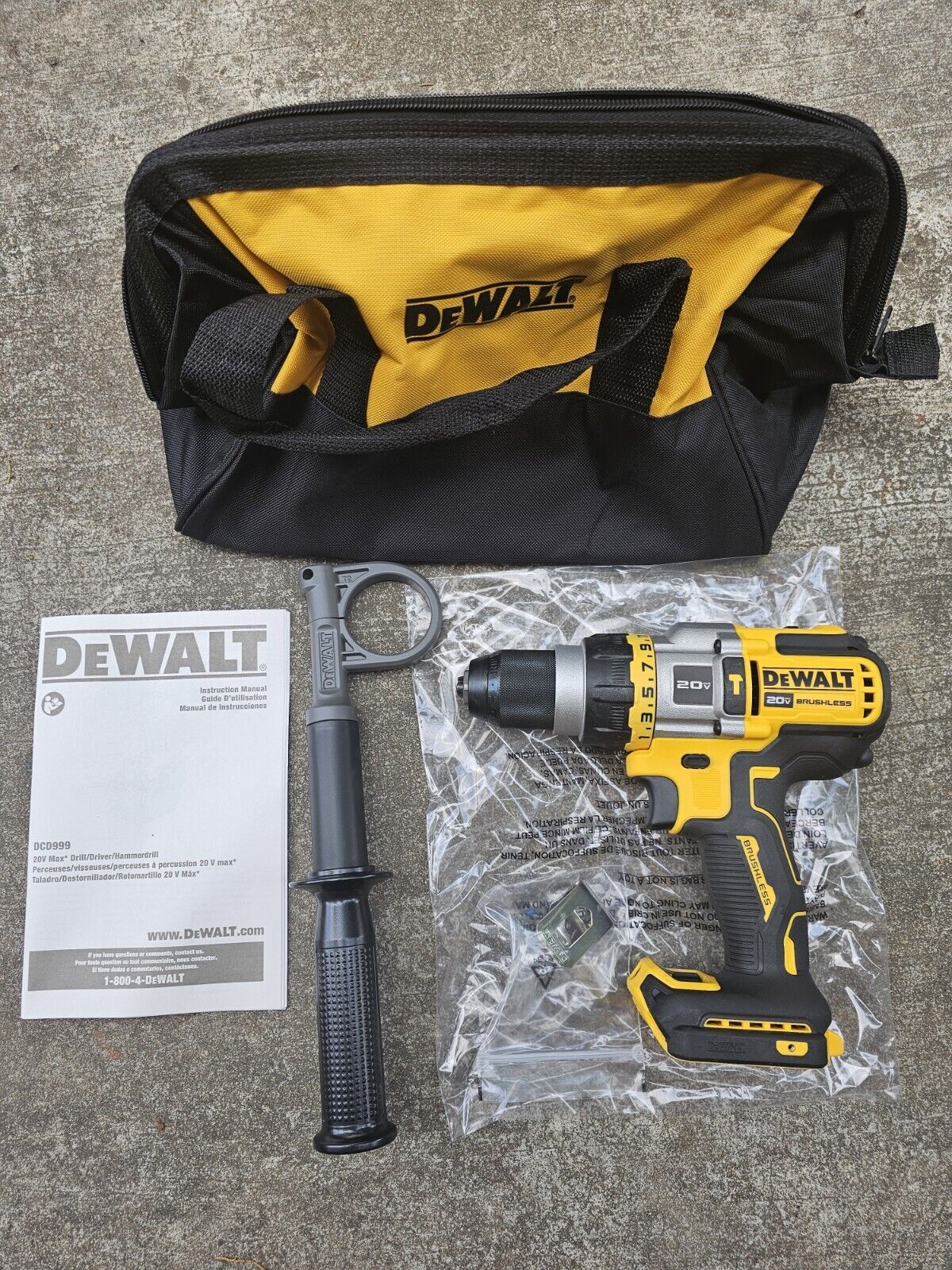 DEWALT DCD999 20V Cordless Hammer Drill FLEXVOLT 60/20V TOOLS ONLY 