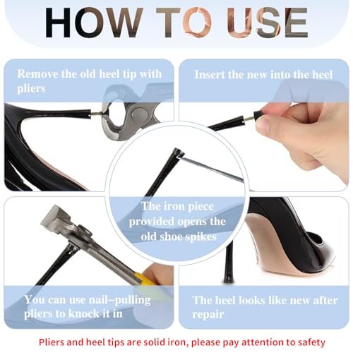 20 Pairs of High Heel Replacement Tips Kit