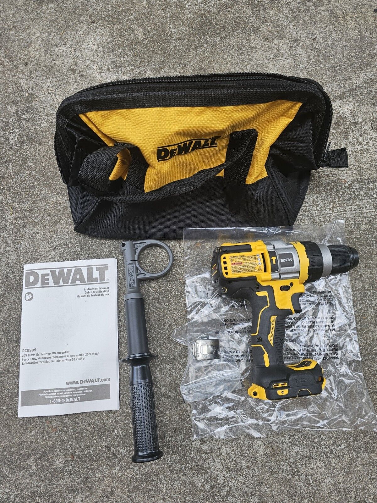 DEWALT DCD999 20V Cordless Hammer Drill FLEXVOLT 60/20V TOOLS ONLY 