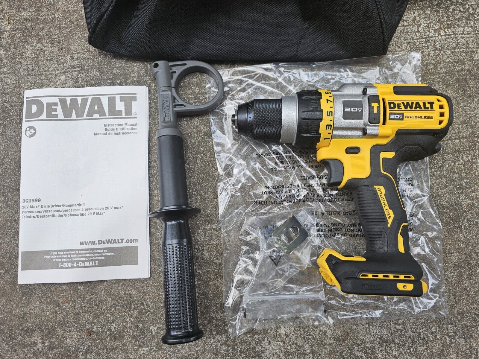 DEWALT DCD999 20V Cordless Hammer Drill FLEXVOLT 60/20V TOOLS ONLY 