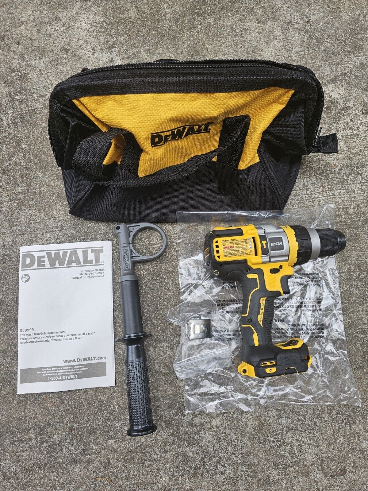 DEWALT DCD999 20V Cordless Hammer Drill FLEXVOLT 60/20V TOOLS ONLY 