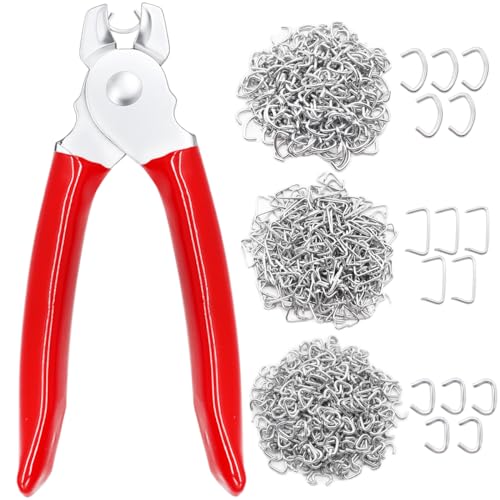 285pcs Hog Rings Kit with Straight Pliers