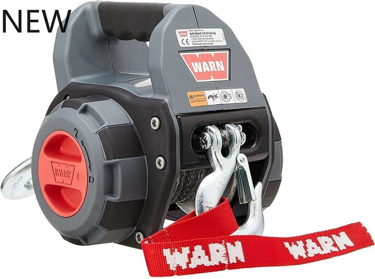 WARN 101575 Handheld Portable Drill Winch with 40 Foot Synthetic Rope, NEW