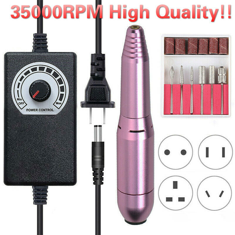 35000RPM Electric Nail Drill Machine Manicure Nail Drill File Gel Remover USA