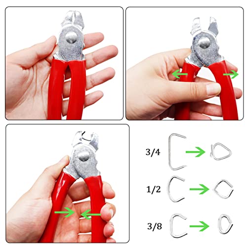 285pcs Hog Rings Kit with Straight Pliers