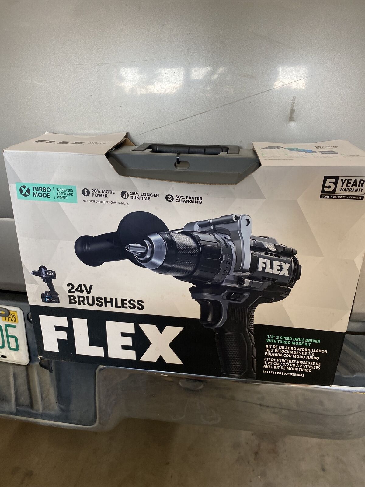 Flex FX1171T-2B 24V Brushless 1/2" Drill Driver w/ Turbo Mode Kit ~NEW~