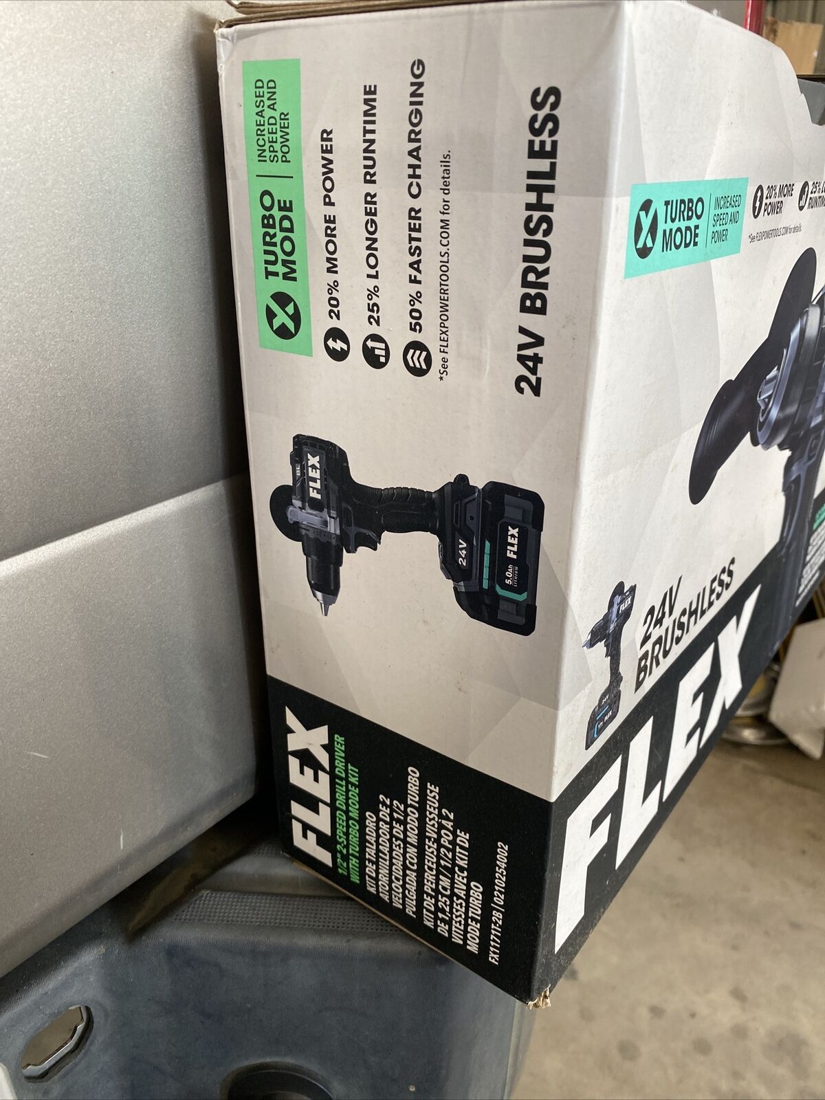 Flex FX1171T-2B 24V Brushless 1/2" Drill Driver w/ Turbo Mode Kit ~NEW~