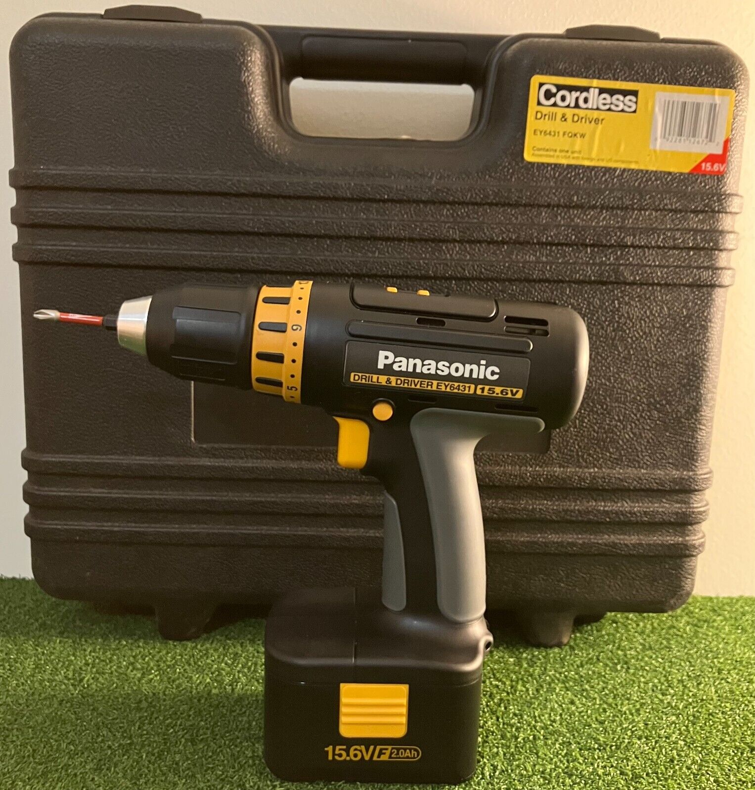 Panasonic Cordless Power Drill+Driver Set EY6431 GQKW *15.6V*w/(2)3Ah Batteries*