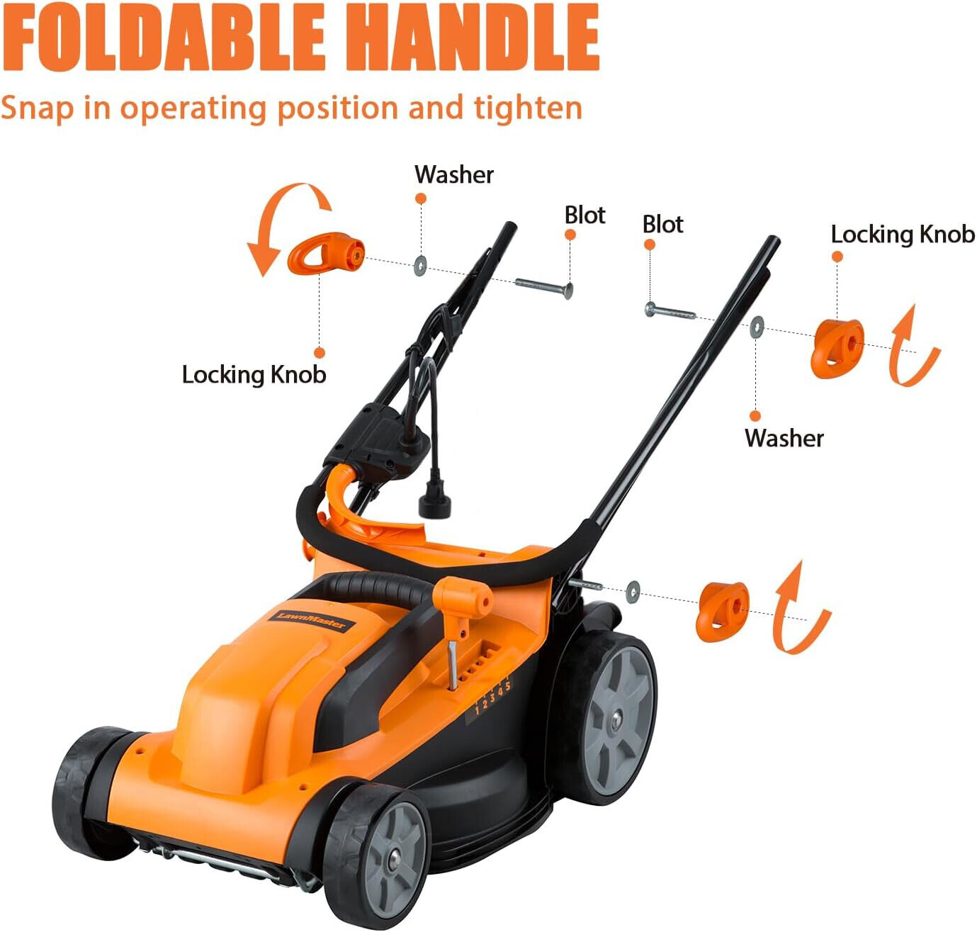 LawnMaster MEB1114K Electric Corded Lawn Mower 15-Inch 11AMP New USA