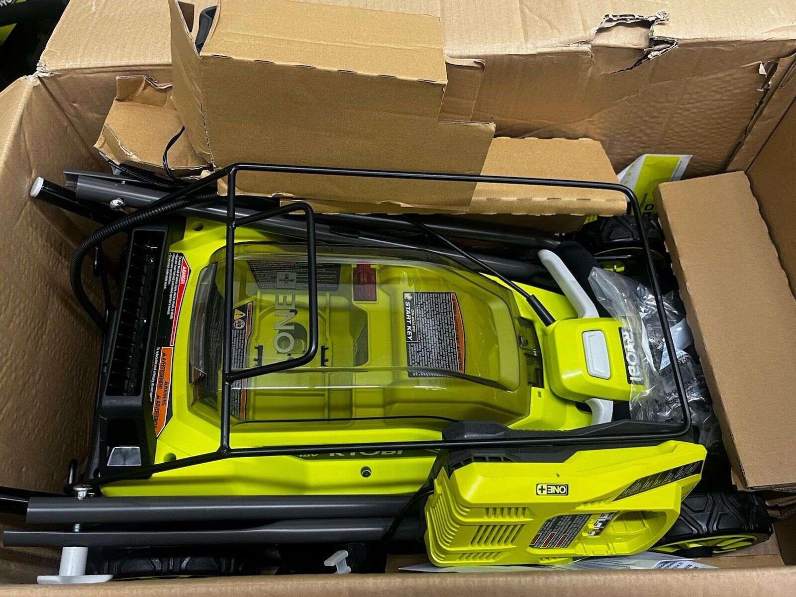 Ryobi ONE+ Walk Behind Push Lawn Mower 18 Volt 13 Inch Cordless Battery Mulching