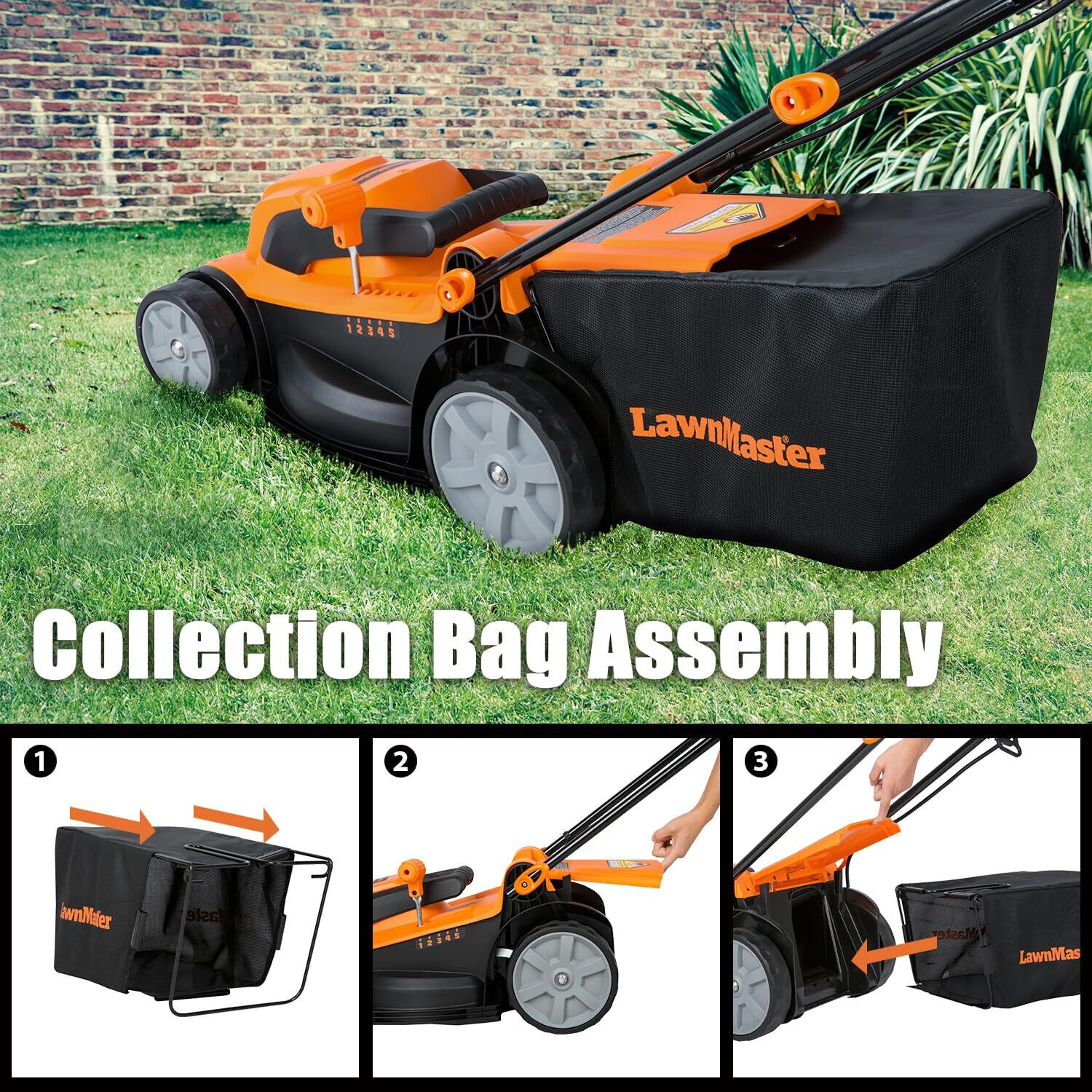 LawnMaster MEB1114K Electric Corded Lawn Mower 15-Inch 11AMP New USA