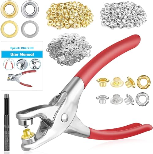803Pcs Grommet Eyelet Pliers Kit with Metal Eyelets