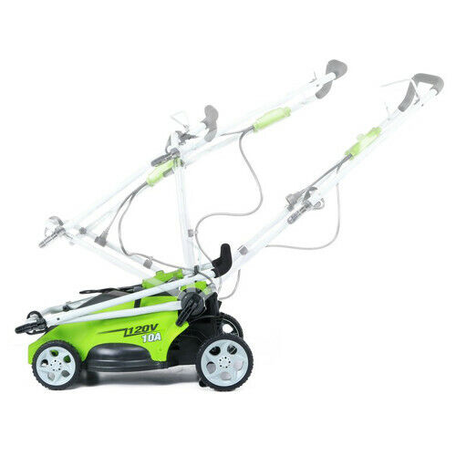 New Greenworks 16-Inch 10 Amp Corded Electric Lawn Mower 25142 Green/Black