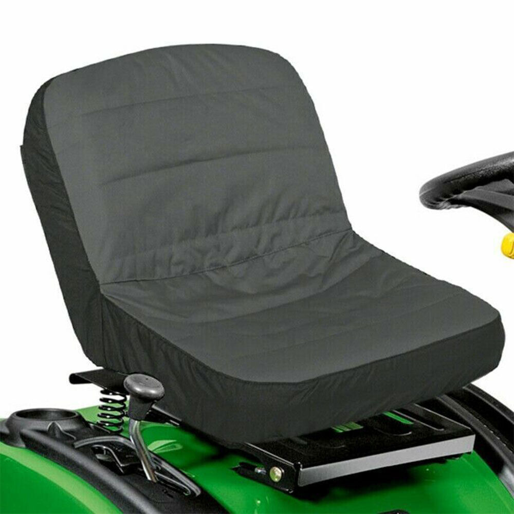 Universal Riding Lawn Mower Tractor Seat Cover Padded Comfort Pad Storage Gray