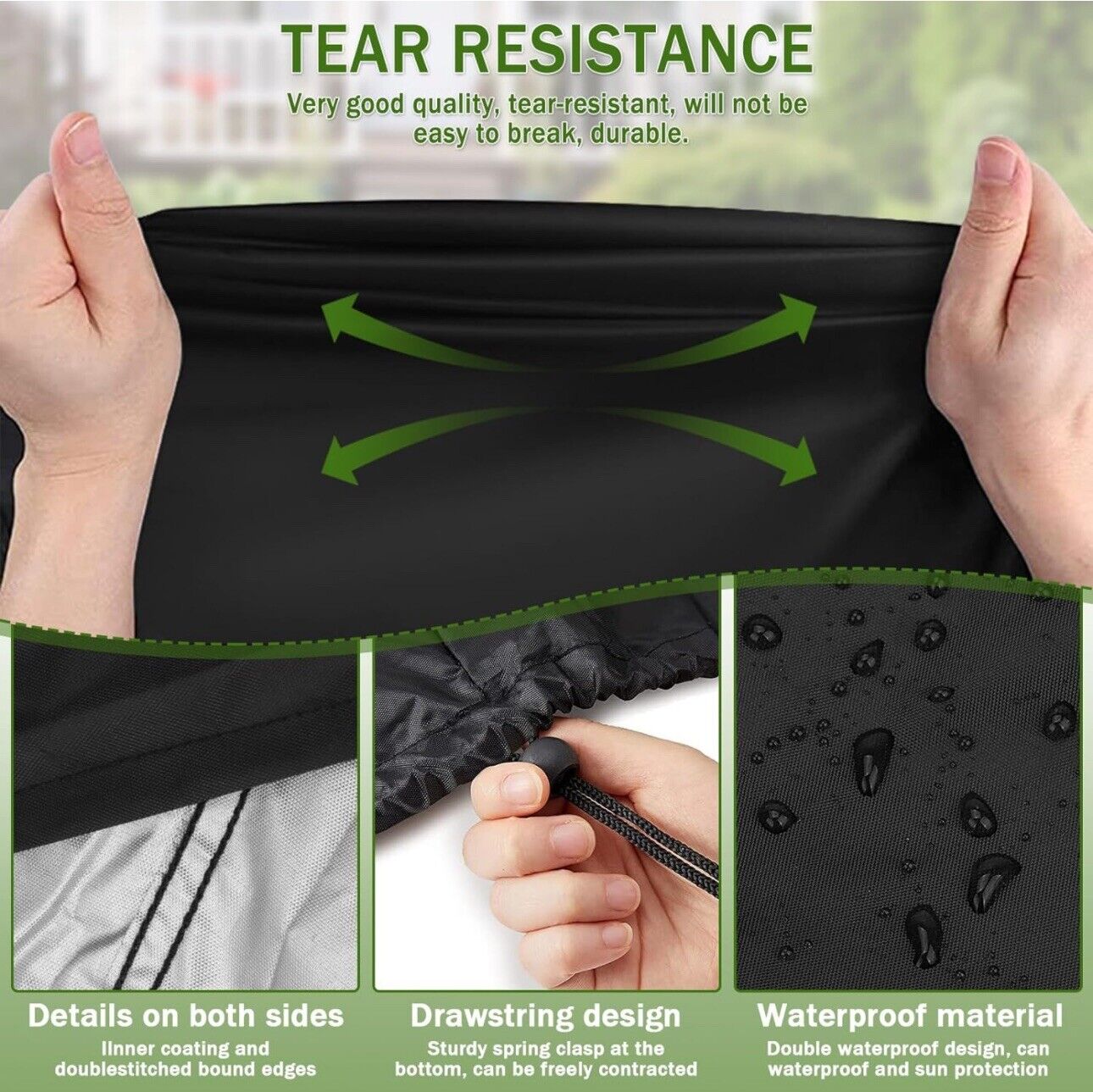 Lawn Mower Cover Outdoor Waterproof UV Protector Heavy Duty Universal Fit