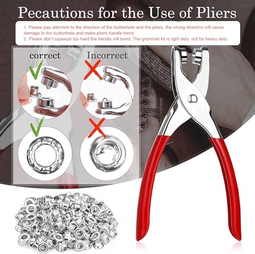 803Pcs Grommet Eyelet Pliers Kit with Metal Eyelets