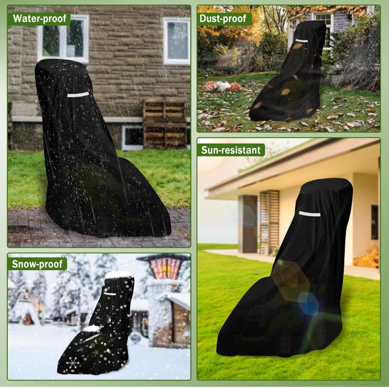 Lawn Mower Cover Outdoor Waterproof UV Protector Heavy Duty Universal Fit