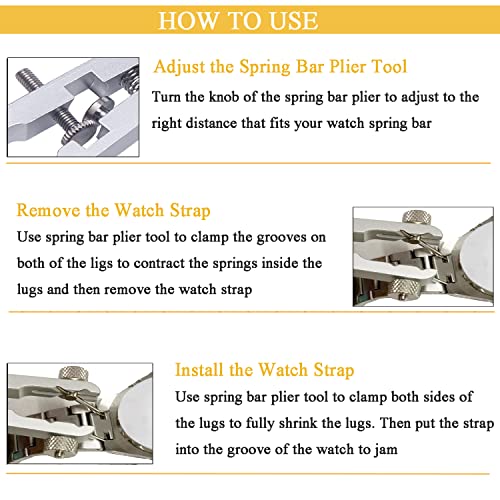 Aokelily Watch Spring Bar Plier Tool Set Kit