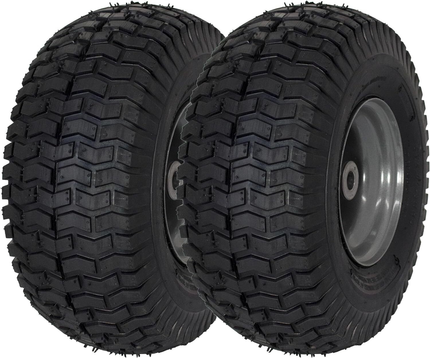 2 Pack 15x6.00-6 Tire and Wheel Assembly Replacement Lawn Mower Front Tires US
